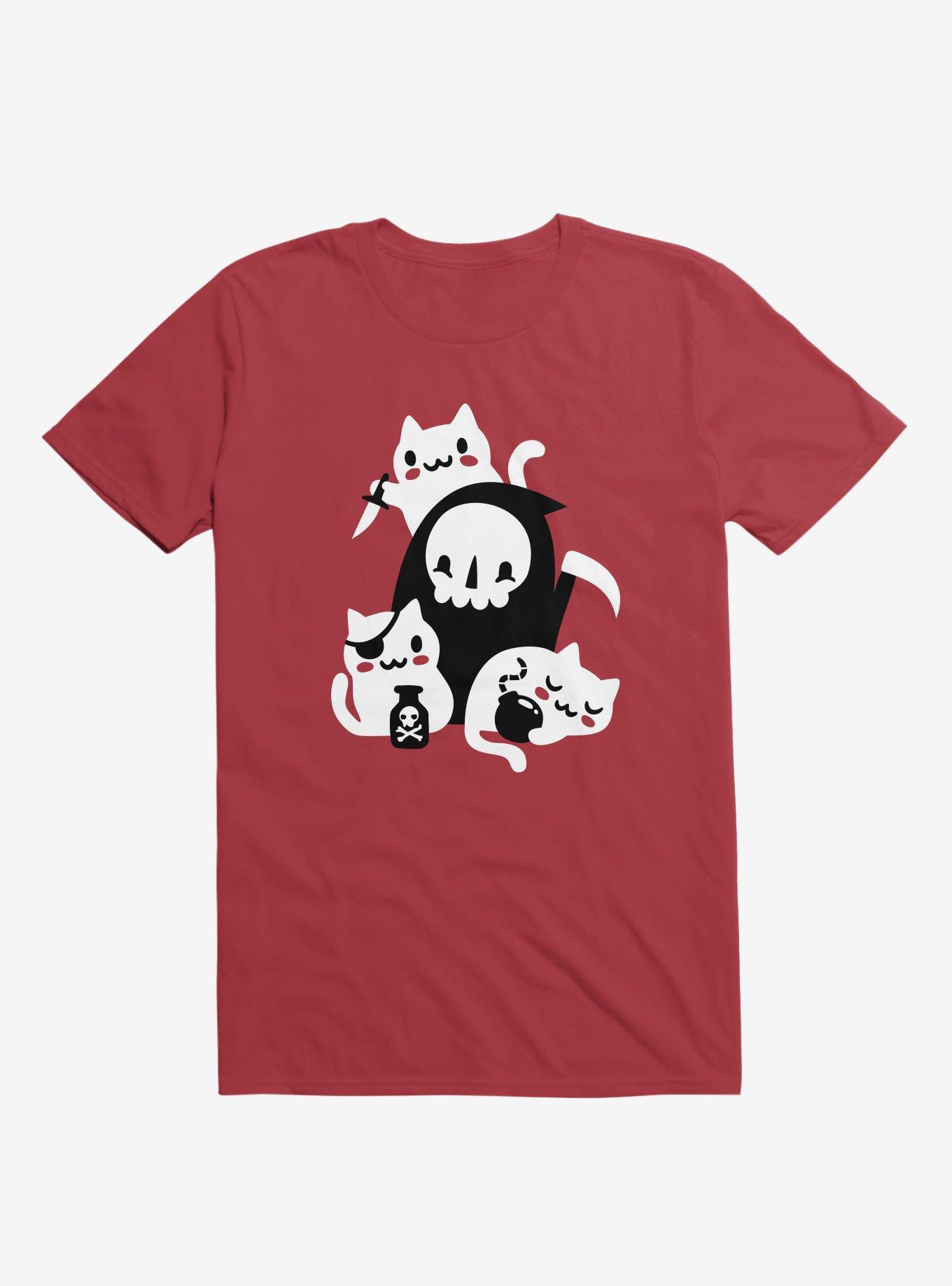 Death's Little Helpers Red T-Shirt, RED, hi-res