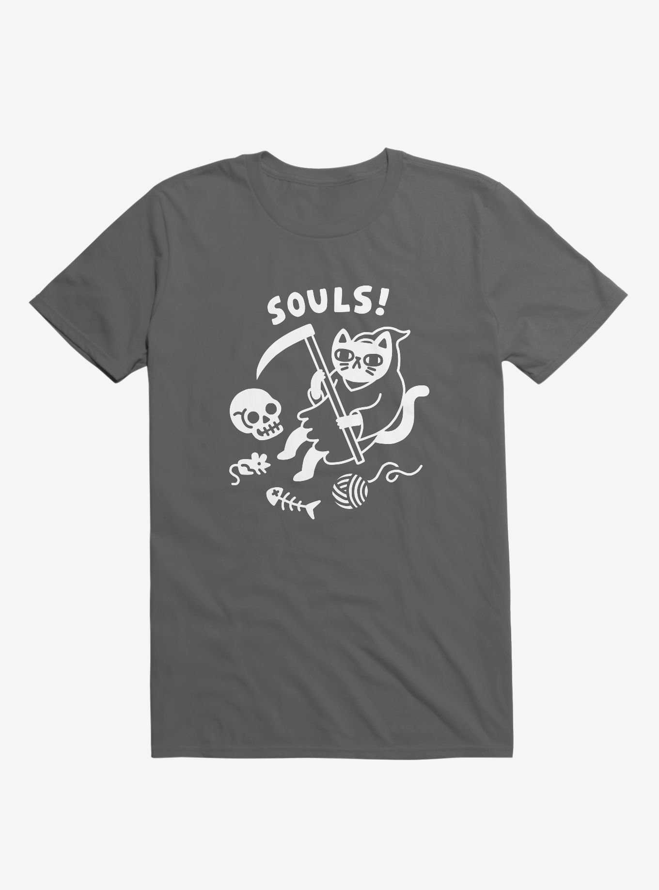 Death Cat Asphalt Grey T-Shirt, , hi-res