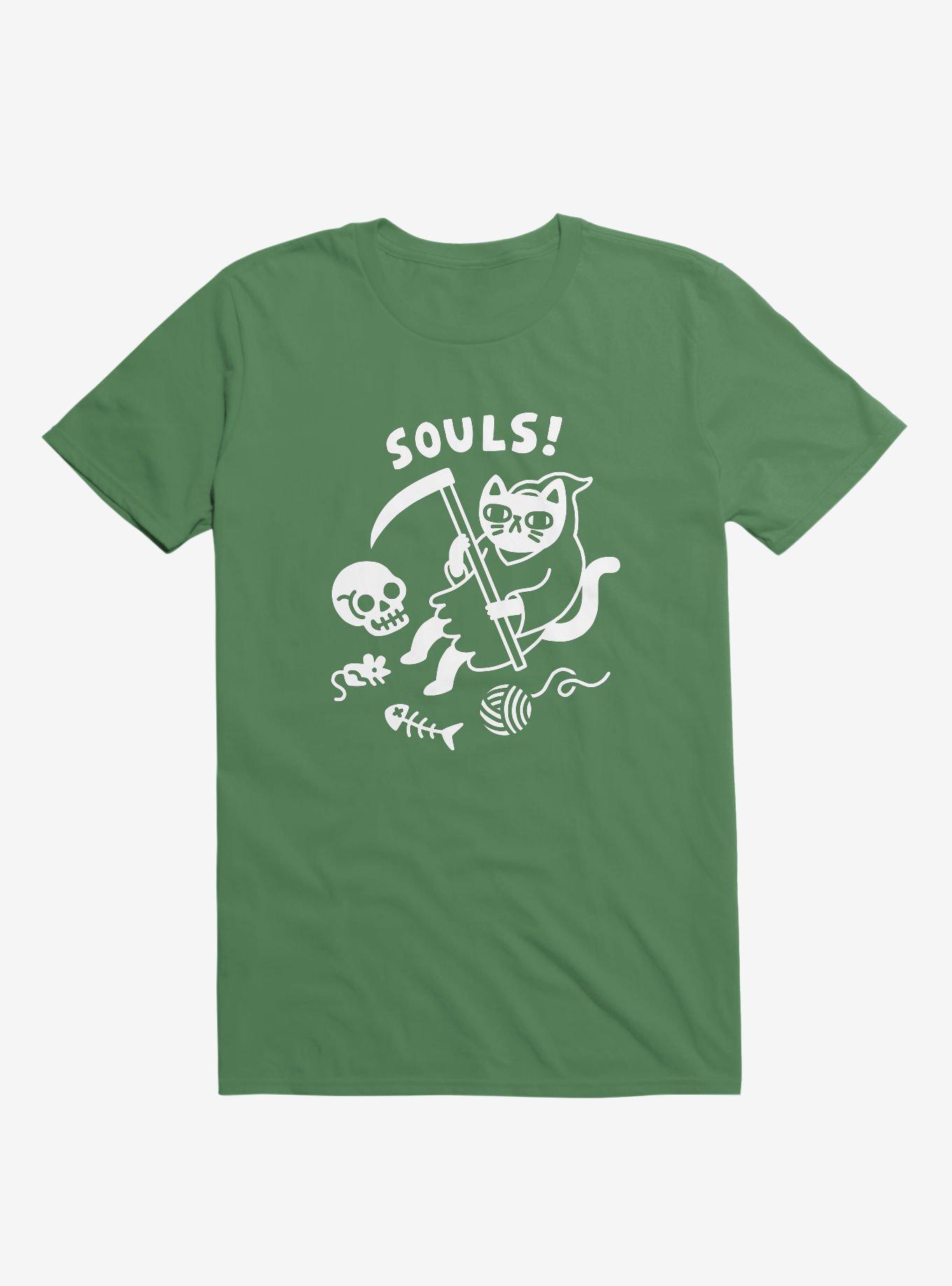 Death Cat Kelly Green T-Shirt, , hi-res