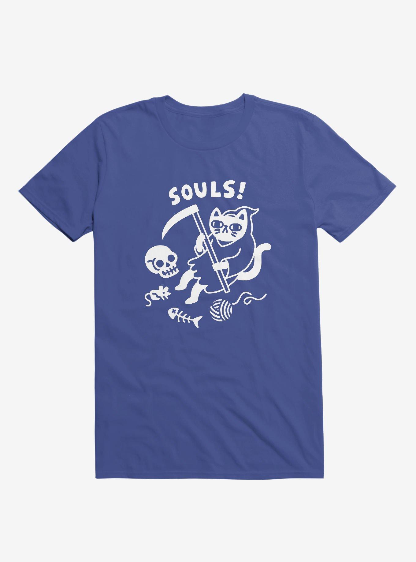 Death Cat Royal Blue T-Shirt, ROYAL, hi-res