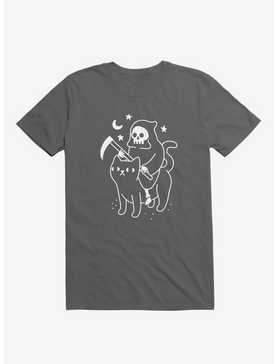 Death Rides A Black Cat Asphalt Grey T-Shirt, , hi-res