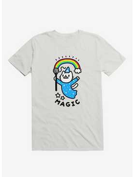 Magical Wizard Cat White T-Shirt, , hi-res