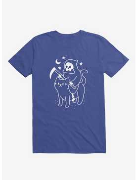 Death Rides A Black Cat Royal Blue T-Shirt, , hi-res