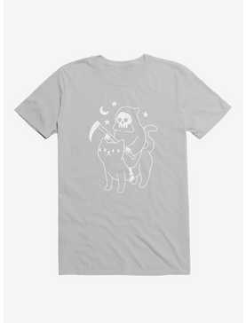 Death Rides A Black Cat Silver T-Shirt, , hi-res