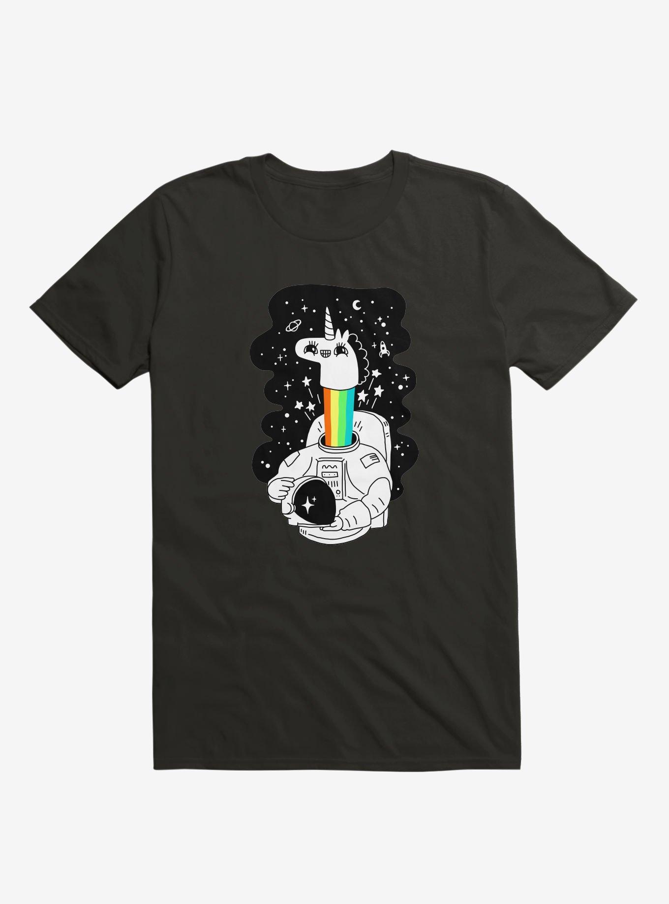See You In Space! Unicorn Astronaut Black T-Shirt, BLACK, hi-res