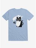 Whiskers And Pipe Cat Light Blue T-Shirt, LIGHT BLUE, hi-res