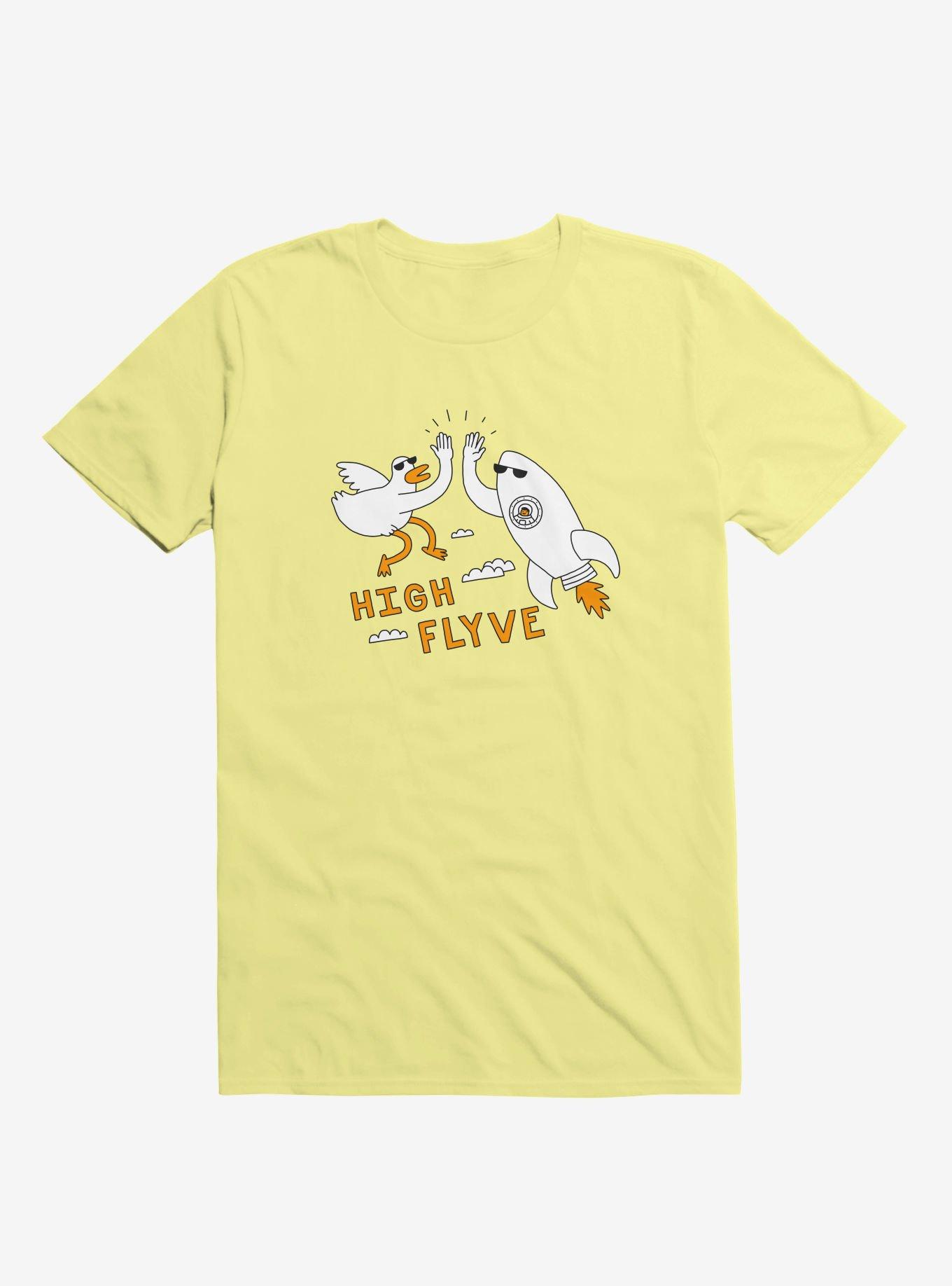 High Flyve Rocket And Bird Yellow T-Shirt, YELLOW, hi-res