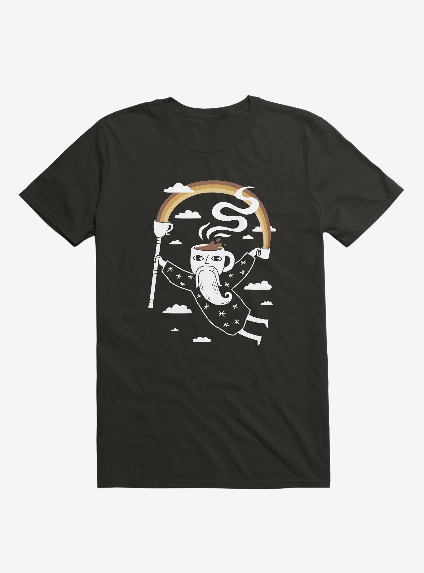 Joe The Coffee Wizard Black T-Shirt, BLACK, hi-res