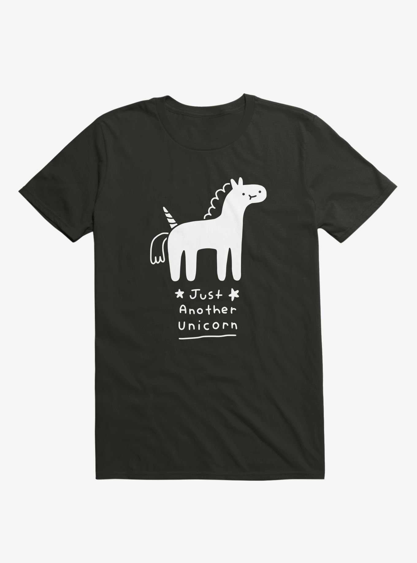 Just Another Unicorn Black T-Shirt, , hi-res
