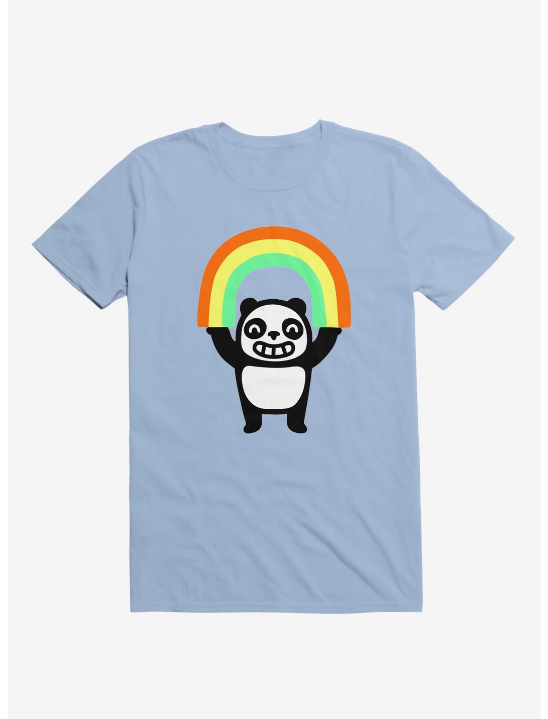 Panda Found A Rainbow Light Blue T-Shirt, LIGHT BLUE, hi-res
