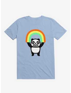 Panda Found A Rainbow Light Blue T-Shirt, , hi-res