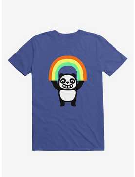Panda Found A Rainbow Royal Blue T-Shirt, , hi-res
