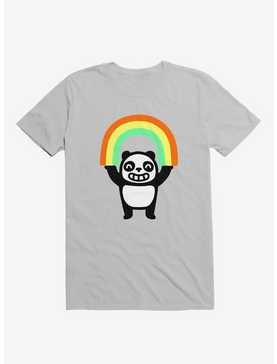 Panda Found A Rainbow Silver T-Shirt, , hi-res