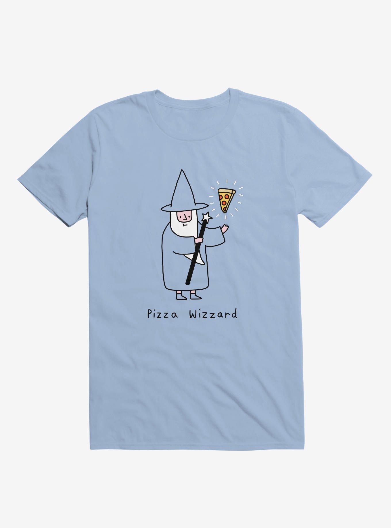 Pizza Wizard Light Blue T-Shirt, , hi-res