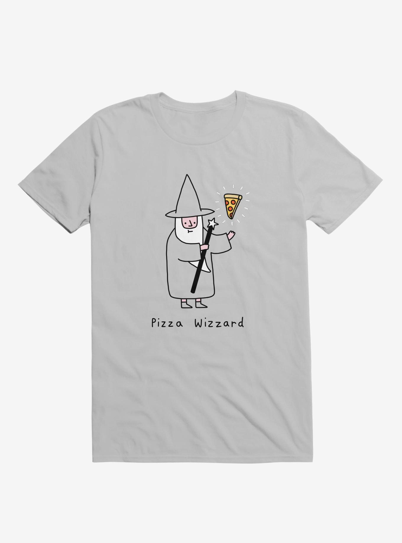 Pizza Wizard Silver T-Shirt, SILVER, hi-res