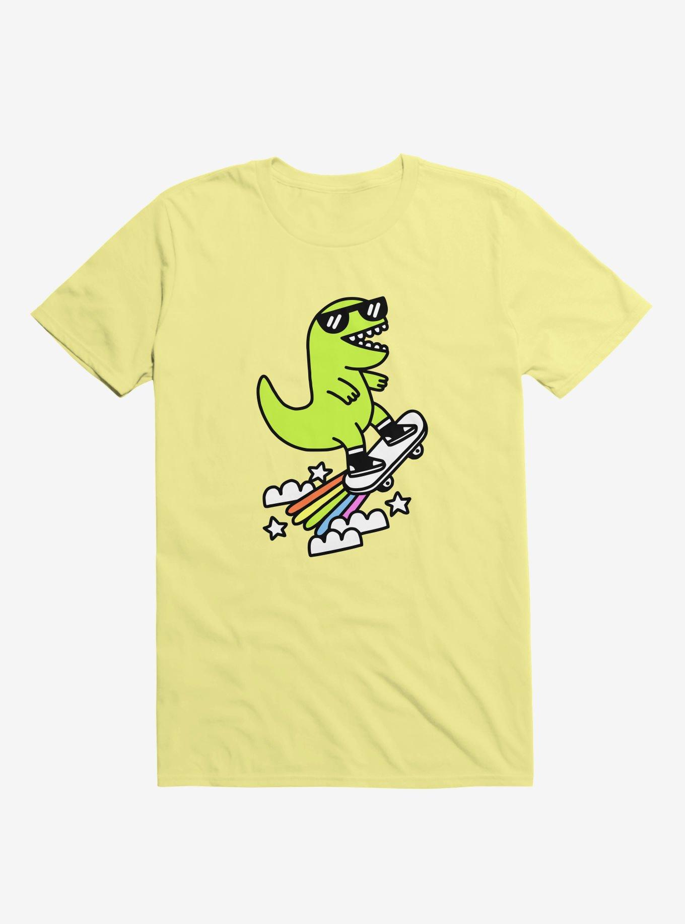 Rad Rex Skateboard Yellow T-Shirt, , hi-res