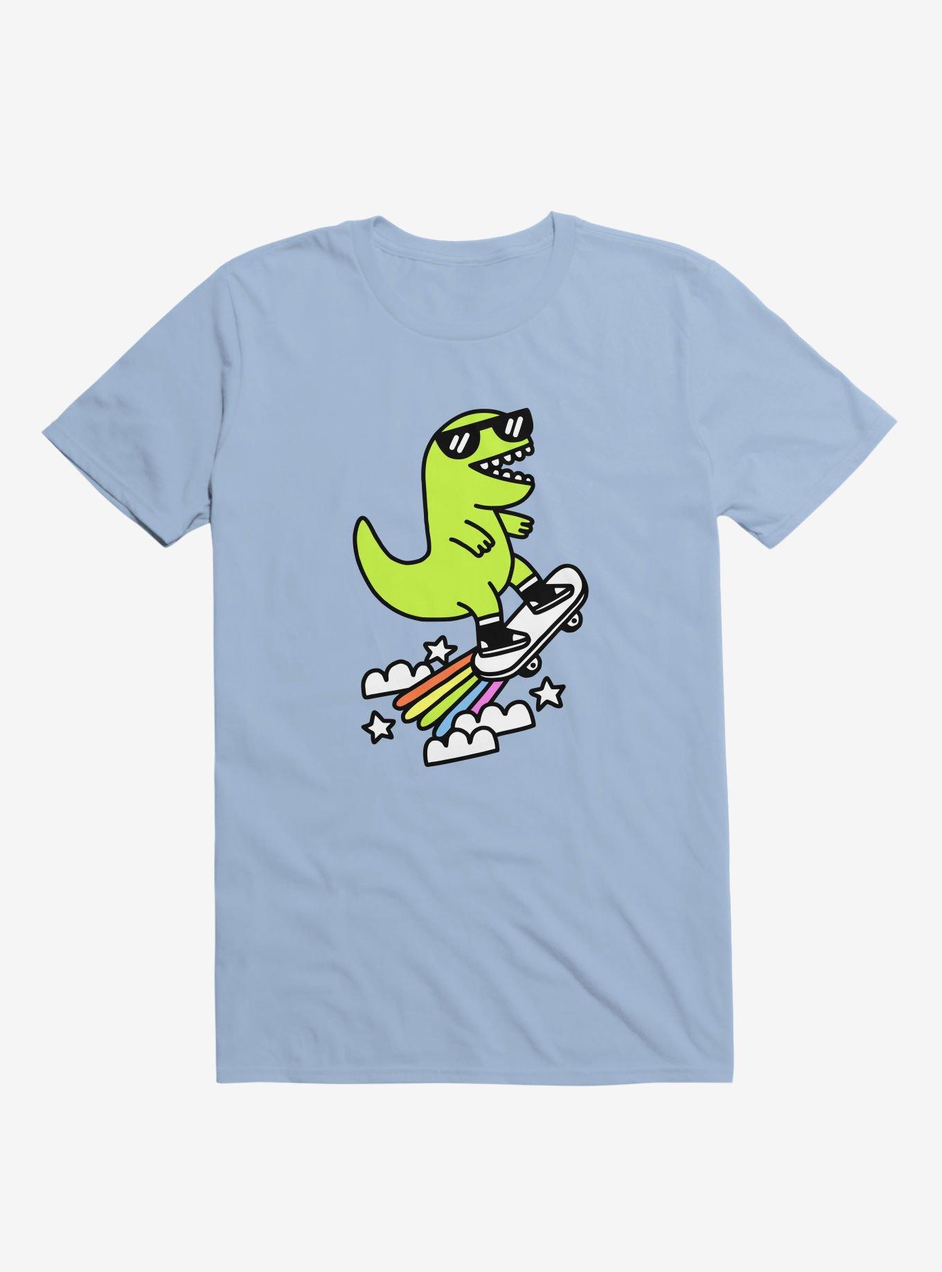 Rad Rex Skateboard Light Blue T-Shirt, , hi-res