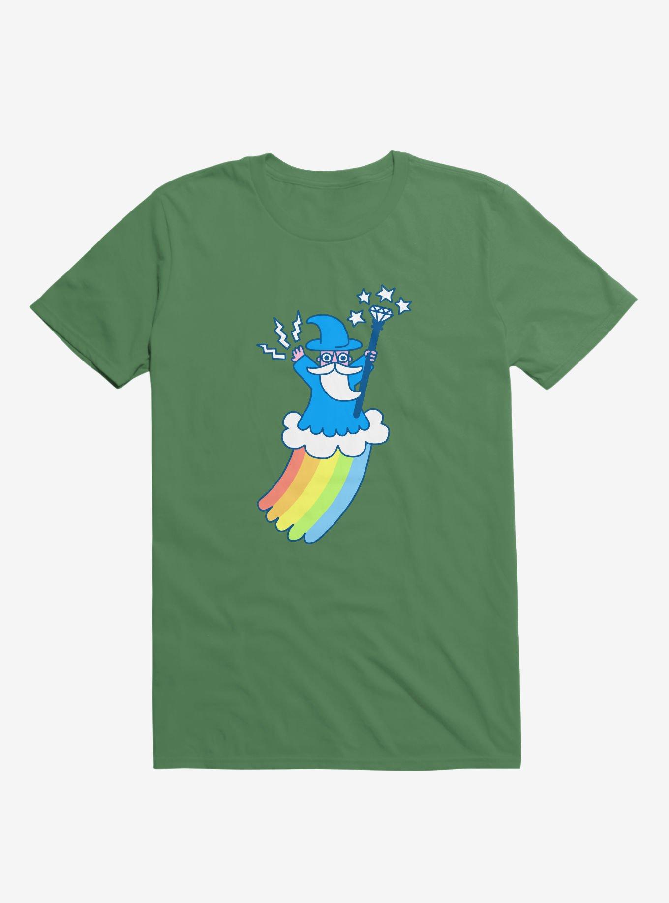 Rainbow Wizard Kelly Green T-Shirt, , hi-res