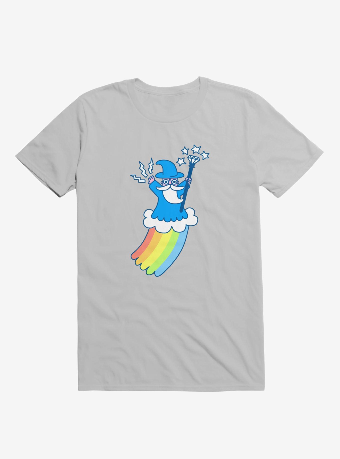 Rainbow Wizard Silver T-Shirt, SILVER, hi-res