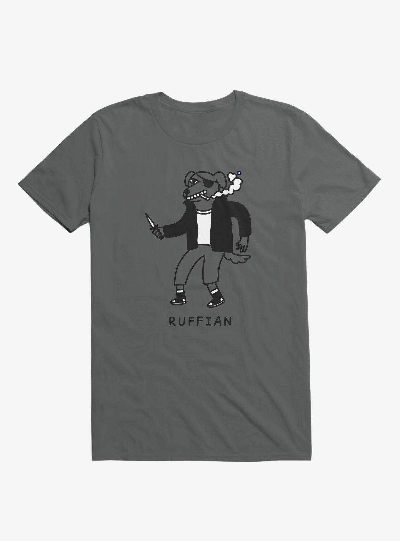 Ruffian Dog Asphalt Grey T-Shirt, , hi-res