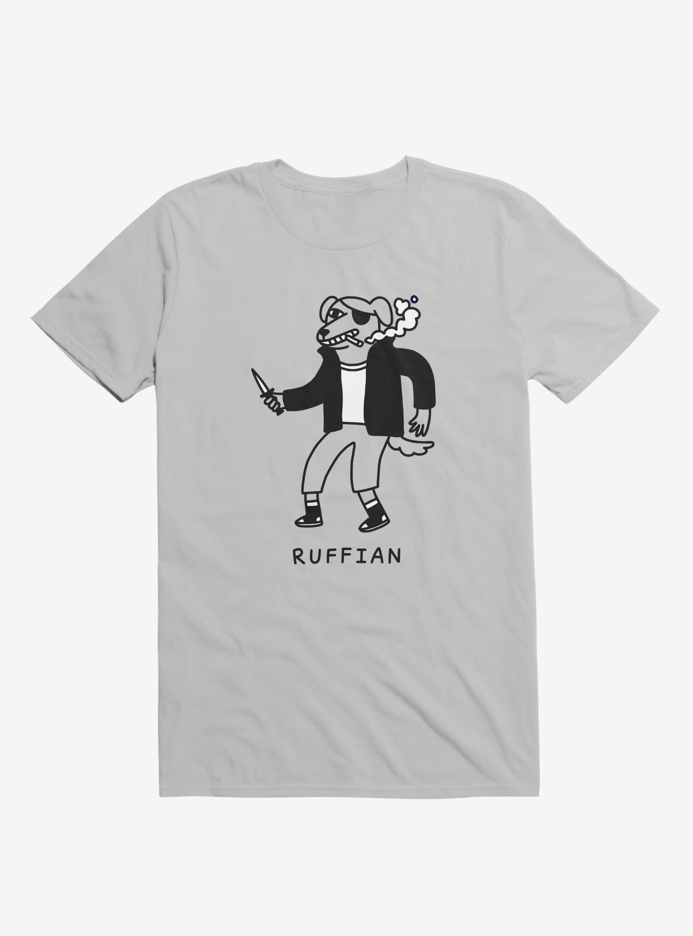Ruffian Dog Silver T-Shirt, , hi-res
