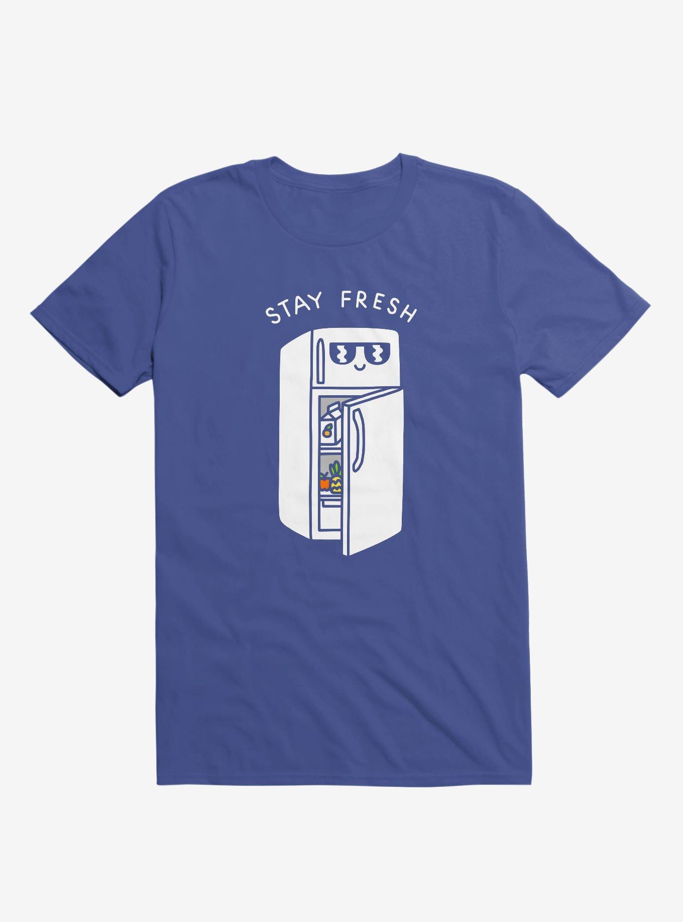 Stay Fresh Refrigerator Royal Blue T-Shirt, ROYAL, hi-res