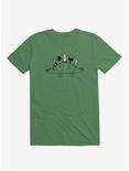 The Best Defense Is A Good Offense Dinosaur Kelly Green T-Shirt, KELLY GREEN, hi-res