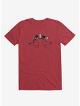 The Best Defense Is A Good Offense Dinosaur Red T-Shirt, RED, hi-res