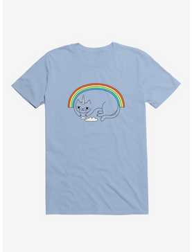 Unicat Unicorn Cat Light Blue T-Shirt, , hi-res