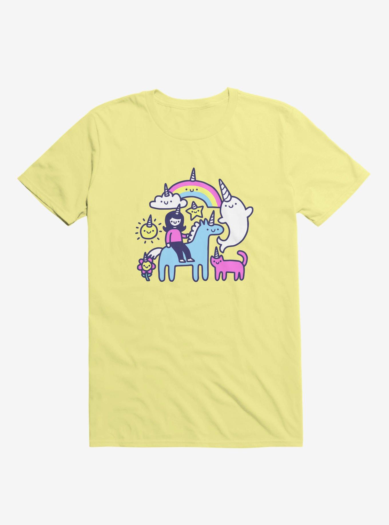 Unicorns Everywhere! Yellow T-Shirt, , hi-res