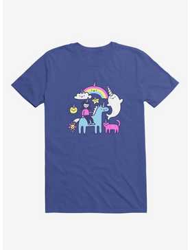 Unicorns Everywhere! Royal Blue T-Shirt, , hi-res