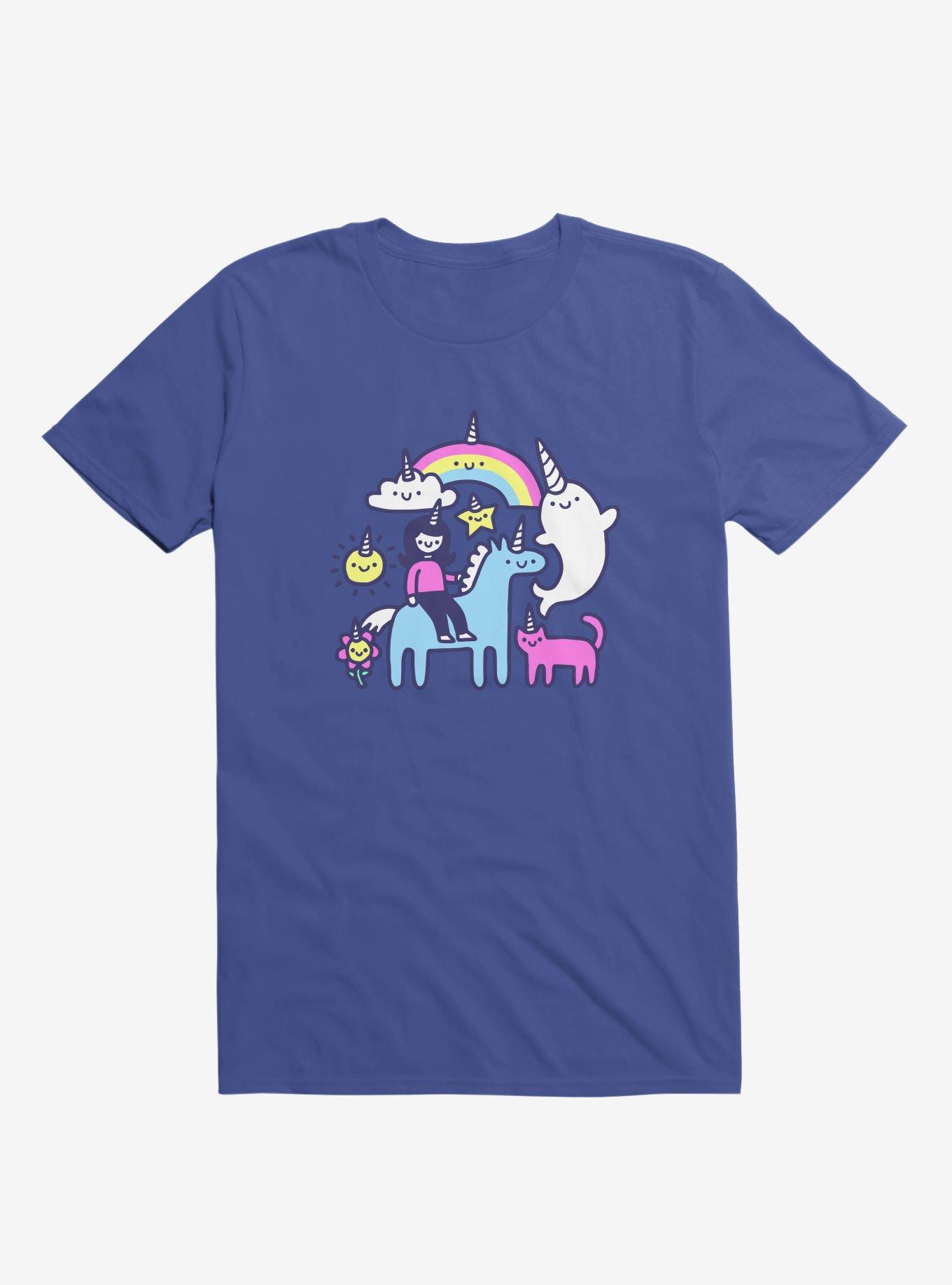 Unicorns Everywhere! Royal Blue T-Shirt, ROYAL, hi-res