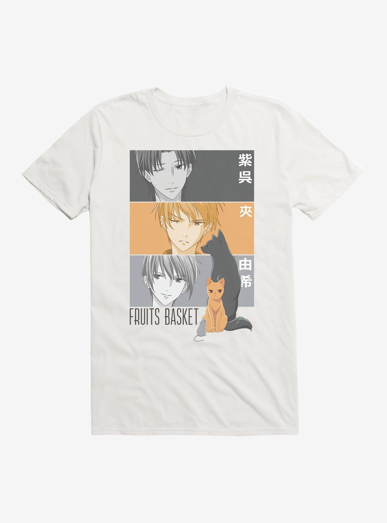 Fruits Basket Shigure, Kyo And Yuki T-Shirt, WHITE, hi-res