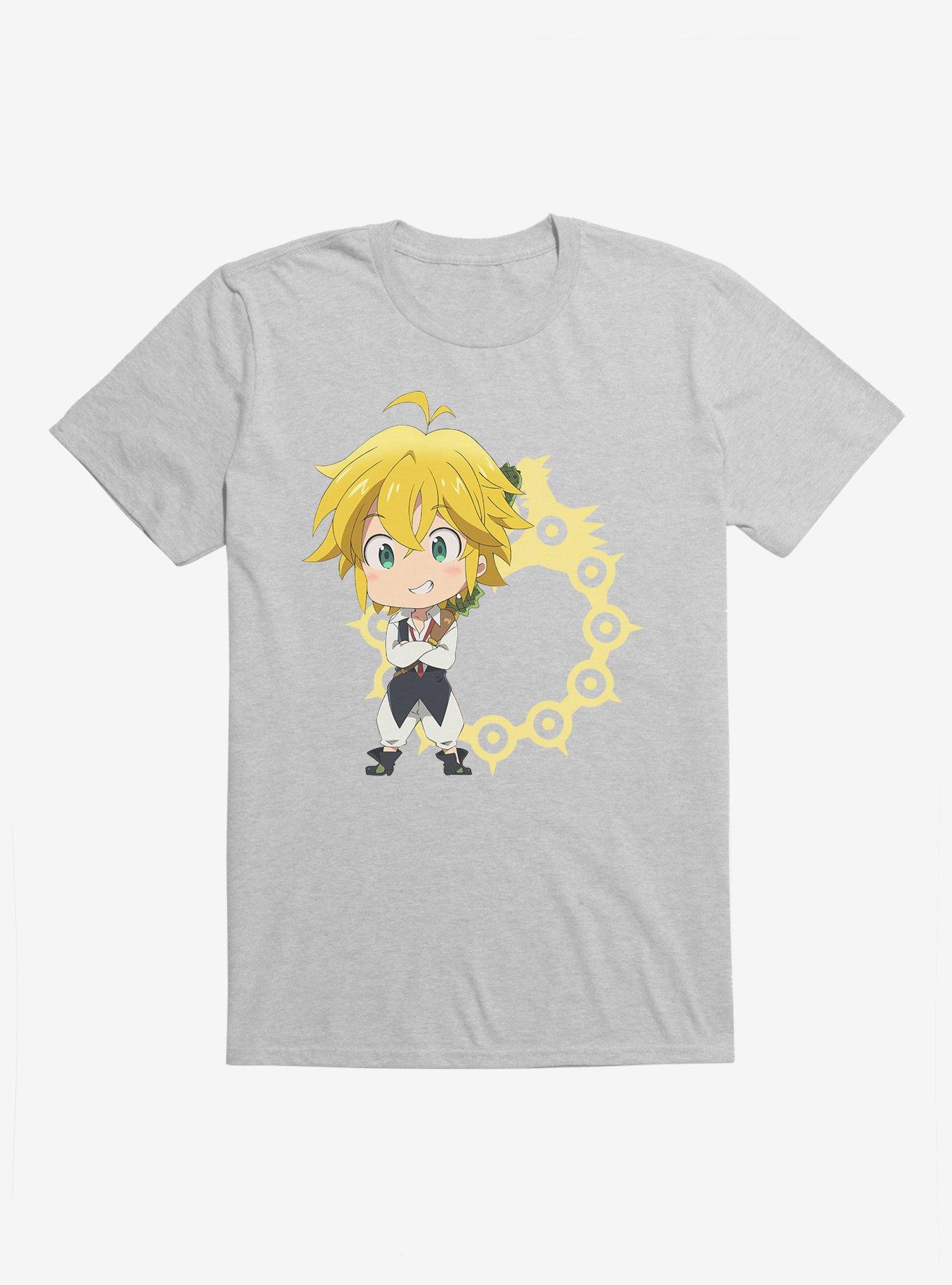 The Seven Deadly Sins Meliodas T-Shirt, HEATHER GREY, hi-res