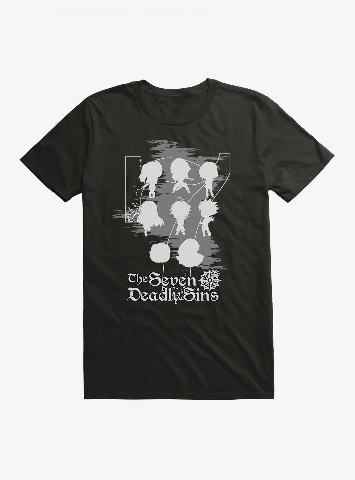 The Seven Deadly Sins Group Shadow T-Shirt, , hi-res