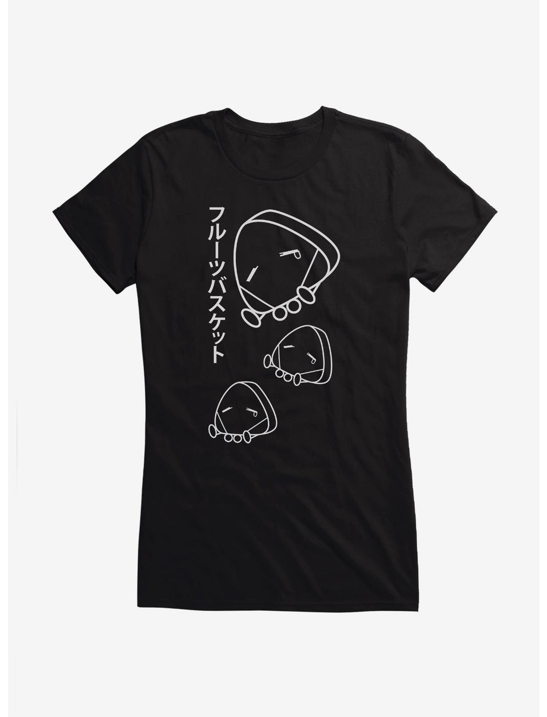 Fruits Basket Sad Onigiri Girls T-Shirt, BLACK, hi-res