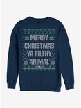 Home Alone Merry Christmas Sweater Pattern Sweatshirt, NAVY, hi-res