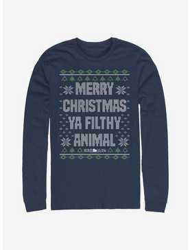 Home Alone Merry Christmas Sweater Pattern Long-Sleeve T-Shirt, , hi-res