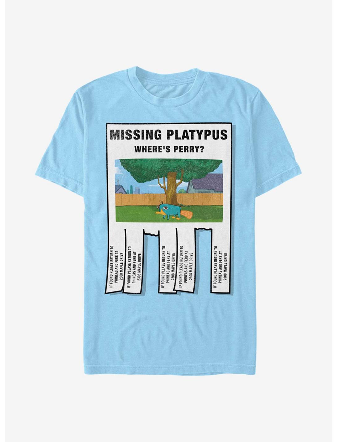 Disney Phineas And Ferb Missing Platypus T-Shirt, LT BLUE, hi-res