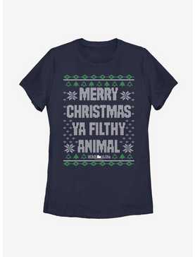 Home Alone Merry Christmas Sweater Pattern Womens T-Shirt, , hi-res