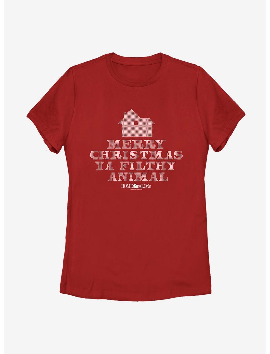 Home Alone Merry Christmas Ya Filthy Animal Womens T-Shirt, RED, hi-res
