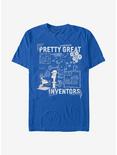 Disney Phineas And Ferb Inventor Schematics T-Shirt, ROYAL, hi-res