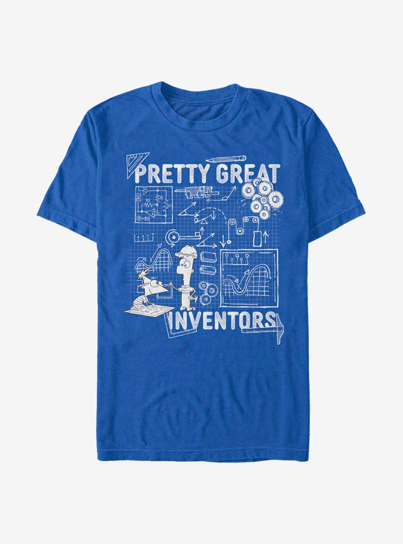 Disney Phineas And Ferb Inventor Schematics T-Shirt, , hi-res