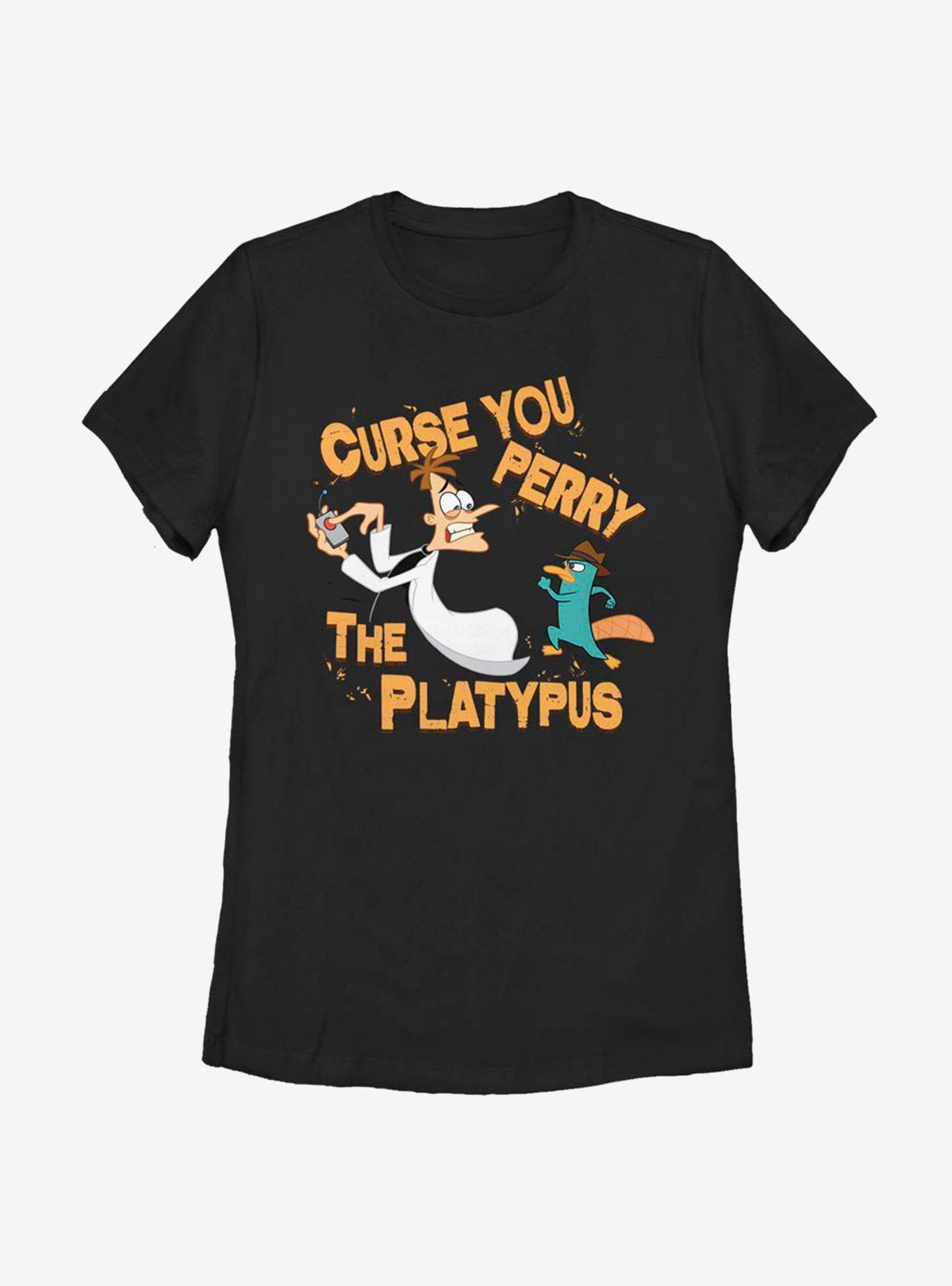 Disney Phineas And Ferb Curse You Womens T-Shirt, BLACK, hi-res