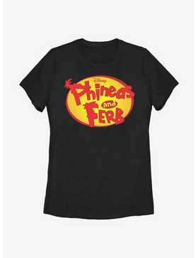 Disney Phineas And Ferb Oval Logo Womens T-Shirt, , hi-res