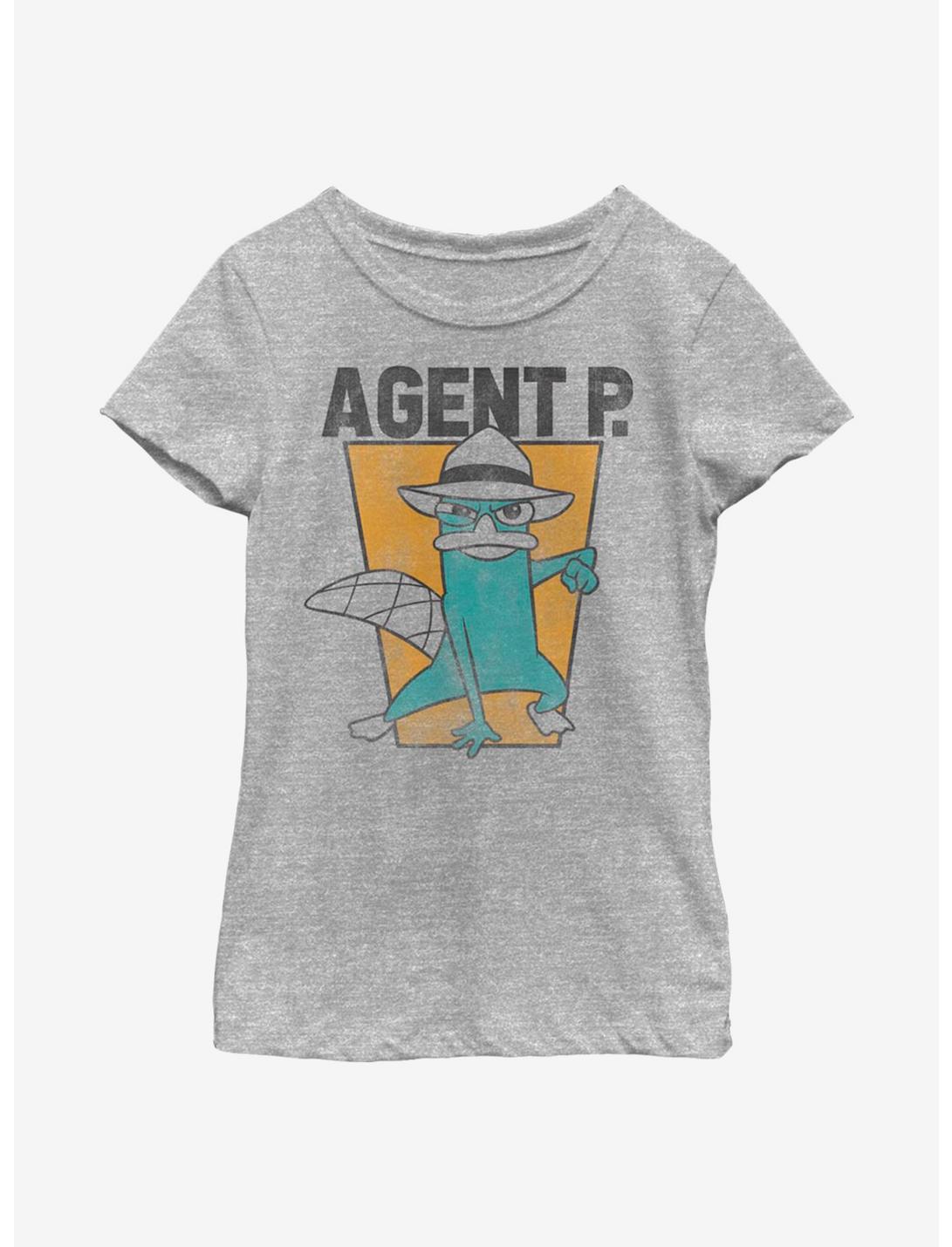 Disney Phineas And Ferb Agent P Youth Girls T-Shirt, ATH HTR, hi-res