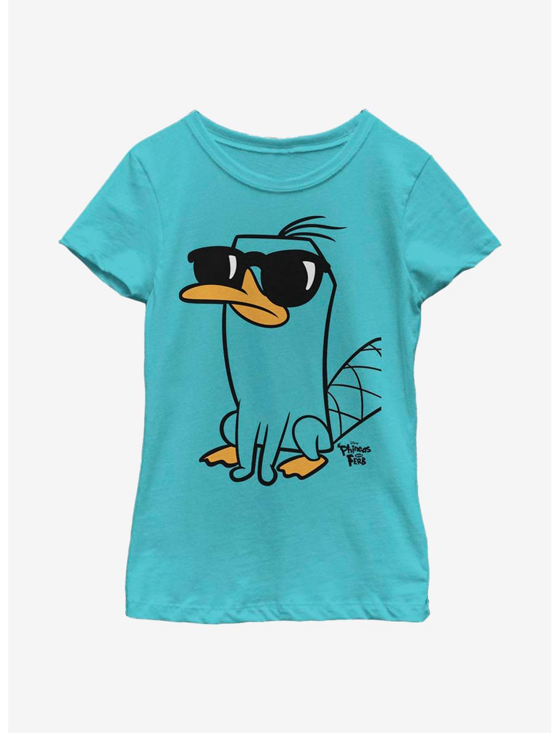 Disney Phineas And Ferb Cool Perry Youth Girls T-Shirt, TAHI BLUE, hi-res