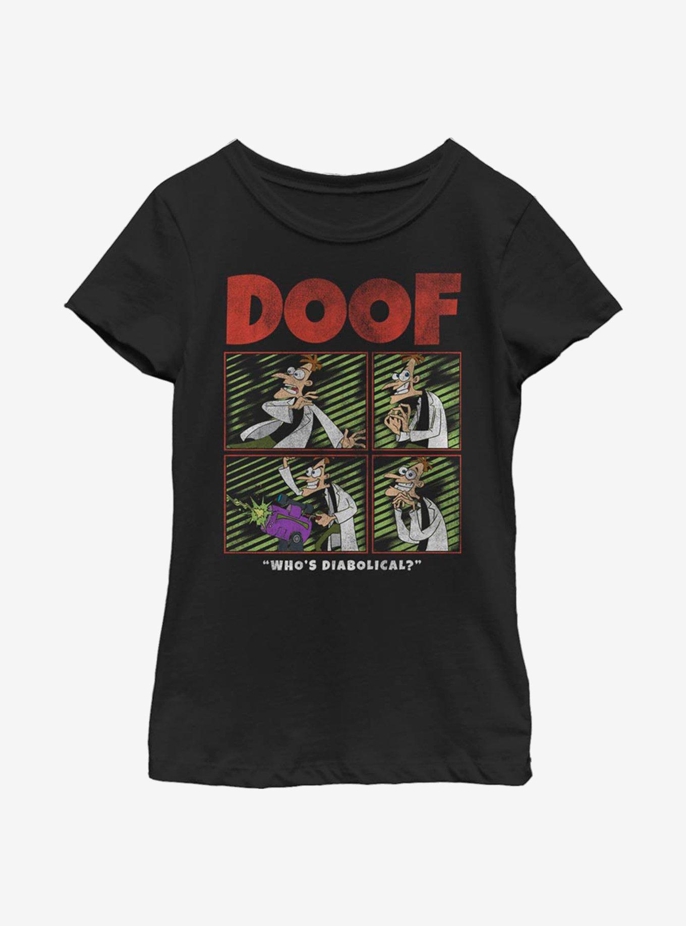 Disney Phineas And Ferb Diabolical Doof Youth Girls T-Shirt, , hi-res