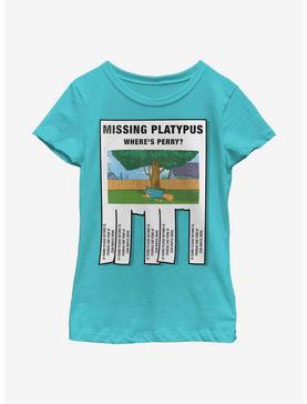 Disney Phineas And Ferb Missing Platypus Youth Girls T-Shirt, , hi-res