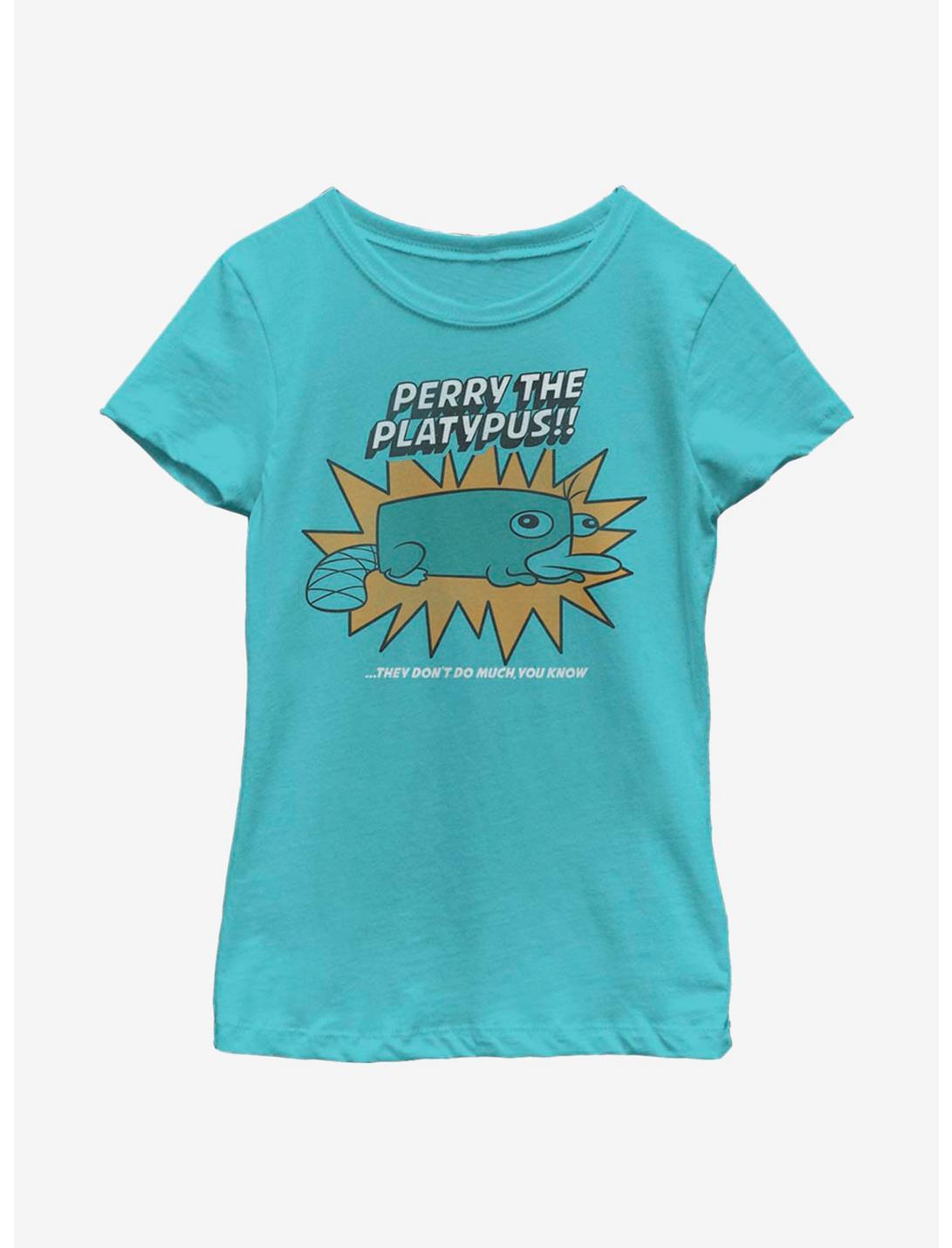 Disney Phineas And Ferb Perry The Platypus Youth Girls T-Shirt, TAHI BLUE, hi-res